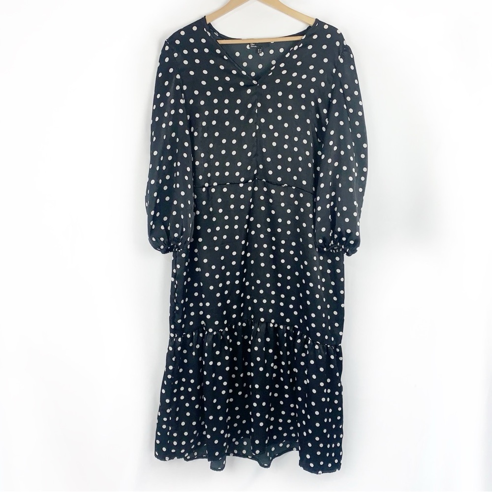 Friends Like These Black Polka Dot Midi Dress